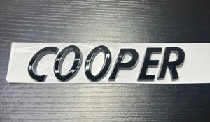 MINI COOPER GLOSS BLACK REAR BOOT BADGE EMBLEM R52 R53 R55 R56 R57 R58 R59 F56 - Picture 1 of 3
