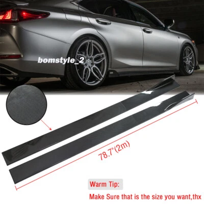 Labio de paneles basculantes de falda lateral de fibra de carbono de 78,7"/2 M para LEXUS ES250 ES300 ES330 Foto 1 de 4