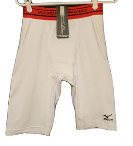 Mizuno Performance Elite PADDED Sliding Shorts BOYS MENS White Red Baseball *NEW - Picture 1 of 2