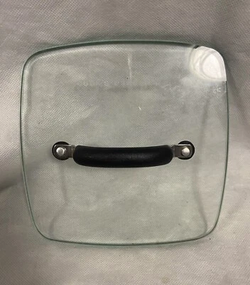 Cook's Essentials Glass Rimless Replacement Square Lid Metal Handle 7.5 in - Image 1 of 4
