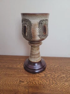 WGP Dumler & Breiden Goblet Pedestal Jardiniere Vase Planter 1028-30 Fat Lava - Picture 1 of 6