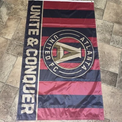 ATLANTA UNITED FC Unite & Conquer Soccer 3'x5' UNIQUE Design Flag NEW ❤️blt7m78 - Image 1 of 4