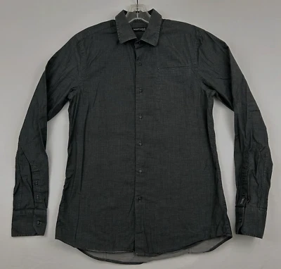 Marciano Guess Mens Long Sleeve Shirt Geometric Pattern Size S Charcoal - Image 1 of 4