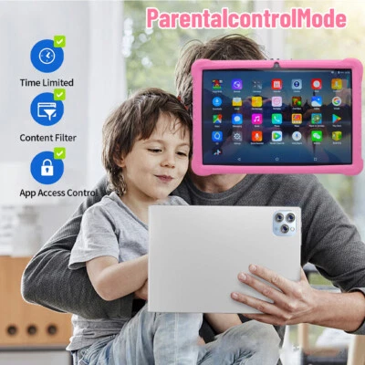 Kids Tablet 10'' Android 12 Tablet  64GB Parental Control 2.4G WiFi Dual Camera - Image 1 of 4