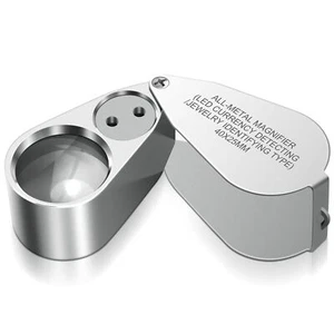 40X Jewelers Loupe Magnifying Glasses with LED Light for Close Work Stamp - Picture 1 of 7