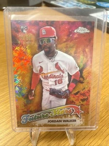 2023 Topps Chrome Logofractor Jordan Walker Future Stars Gold Refractor RC #/50 - Picture 1 of 2