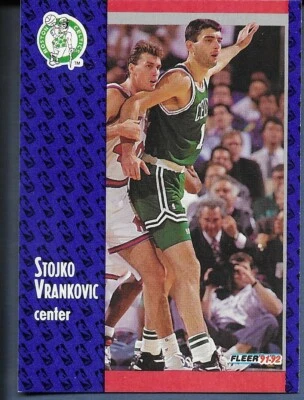 1991-92 Fleer Basketball #251 Stojko Vrankovic Celtics Rookie RC - Image 1 of 2