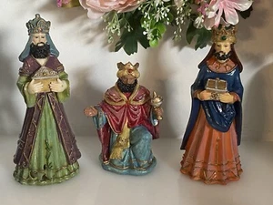 Belén de Navidad de colección 3 Reyes Magos resina plástica pintado a mano color detallado - Imagen 1 de 24