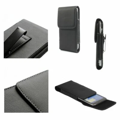 for ZTE Blade S6 Flex Case Metal Belt Clip Synthetic Leather Vertical Premium Foto 1 de 4