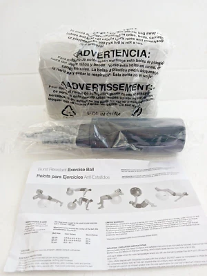 Cap Fitness Exercise Ball 65cm Silver with Foot Pump Brand New Unopened Bag - Image 1 of 3