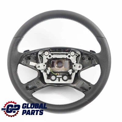 Steering Wheel Mercedes W212 NEW Black Leather with White Threads Paddle Shift - Image 1 of 4