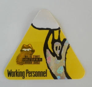 The Rolling Stones 1994= 1995 Voodoo Lounge Tour Working Stage Pass Original - Picture 1 of 3
