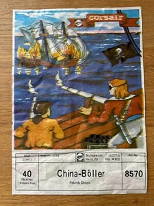 Altes Schinken Label WECO Feuerwerk Corsair China-Böller 2 Piraten Original - Bild 1 von 2