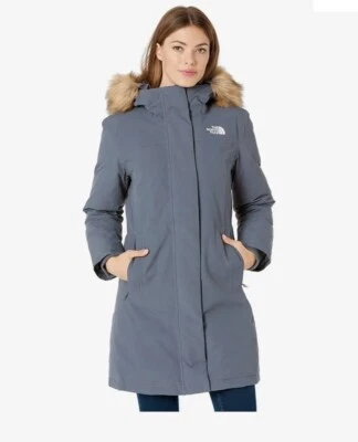 Nuevo con etiquetas Abrigo de plumón The North Face Arctic Parka gris Vanadis talla XS capucha piel para mujer Foto 1 de 4