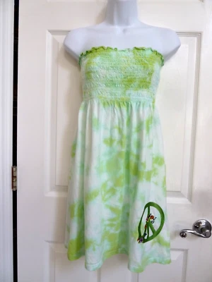 Traje de baño de playa teñido con corbata talla grande RAVIYA encubrimiento signo de la paz hippie Foto 1 de 4