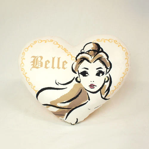 US SELLER Disney Japan Princess Sketch Polka Dot Heart Pillow Cushion Watercolor - Image 1 of 1
