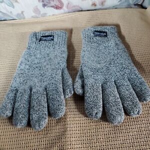 Thinsulate Gloves Mens Gray Beige Wool Blend  Winter Size Large-X Large