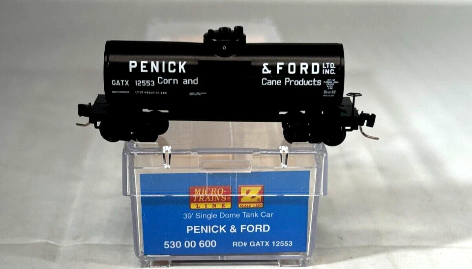MICRO-TRAINS LINE Z SCALE 39' SINGLE DOME TANK CAR PENICK & FORD 53000600 - Image 1 of 3