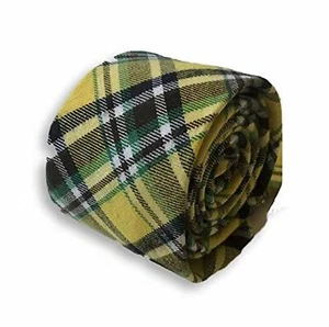 Frederick Thomas yellow and green tweed style cotton mens tie - Picture 1 of 1