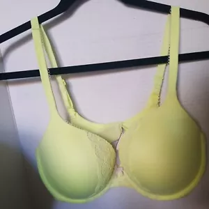 Sujetador Victoria's Secret Cuerpo de Victoria Amarillo Forma Perfecta Forrado Cordones Talla 36DD - Imagen 1 de 12