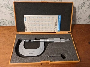 MITUTOYO 0-1 Inch BLADE MICROMETER NO 122-125 w/ CASE - LOT2 - Picture 1 of 12