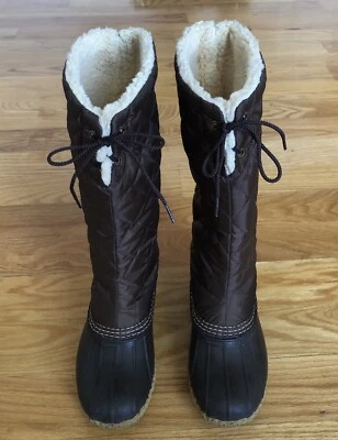 LL Bean Duck Botas Lana de Oveja Forradas Chocolate Para Mujer Talla 6M Invierno 265084 Foto 1 de 4