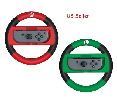 HORI Official Nintendo Switch Mario Kart 8 Deluxe Racing Wheel Mario & Luigi - Image 1 of 3