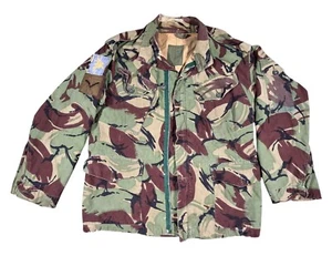 Vintage 70s British Army Combat Smock Jacket Camo with Patches Sz M DISTRESSED - Picture 1 of 23