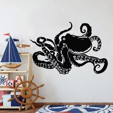 Ocean Biological Wall Decals Octopus Body Tentacles Vinyl Nursery Wall Stickers