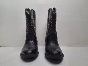 SmartFit Cowboy Boots - Childrens Size 6 (Black/Skid Resistant) #29089 Pre-owned - Picture 1 of 8