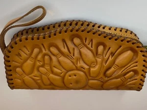 Vintage 1950s MCM “Bowl-A-Rama” Clutch Purse NOS Rockabilly Western Cowboy Style - Picture 1 of 5
