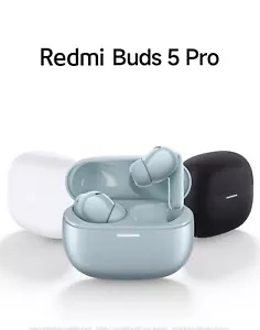 NEW Xiaomi Redmi Buds 5 Pro Earbuds Bluetooth 5.3 Earphones Noise Cancellation - Picture 1 of 19