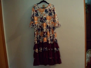 Girls NEW Swirly Dress - Fall colors - Size 5/6 - Picture 1 of 5