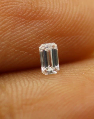 100% Natural Loose Diamond 3 x 1 MM Emerald Cut F/VS2 Clarity Certified 0.08 Ct - Image 1 of 4
