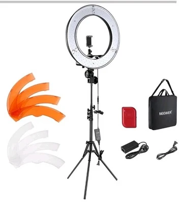 Neewer 18-inch Outer Dimmable SMD LED Ring Light Lighting Kit with Light Stand - Image 1 of 4