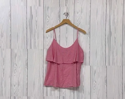 Gap sleeveless top womens size medium pink striped blouse stretch - Image 1 of 4