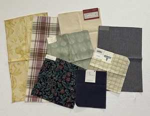 Vintage Fabric Sample Lot Remnant Showroom Robert Allen Adam James Yoma - Picture 1 of 11