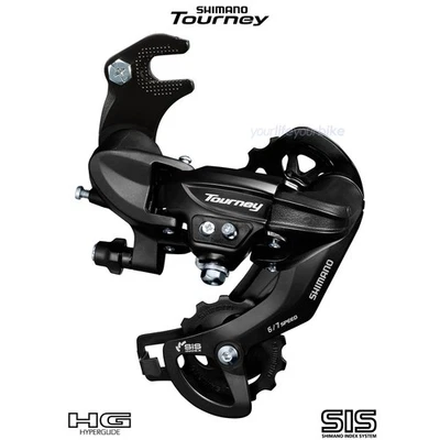 SHIMANO TOURNEY RD-TY300 SCHALTWERK ADAPTER 6-/7-fach SCHALTUNG LANG ACHSMONTAGE - Bild 1 von 4