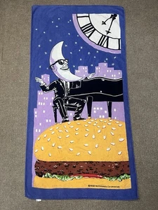 Vintage 1988 McDonalds Mac Tonight Burger Piano Beach Towel 29"x58" Renaissance - Picture 1 of 13