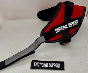 Heavy Duty Emotional Support Dog Vest Small, Fits Girth 19.5"-25" Bright Red - Picture 1 of 5