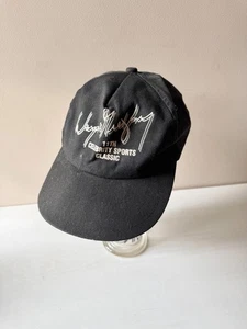 Gorra de béisbol de lona de algodón negra descolorida Wayne Gretsky hecha en Canadá de colección - Imagen 1 de 10