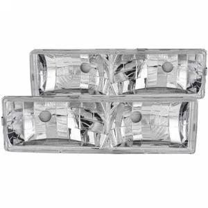 Faros de cristal cromados ANZO para Chevy Tahoe 1995 96 97 98 1999 - Imagen 1 de 4