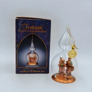Fontanini Blown Glass Christmas Three Shepherds 6 Inch Ornament #56185 Nativity - Picture 1 of 12