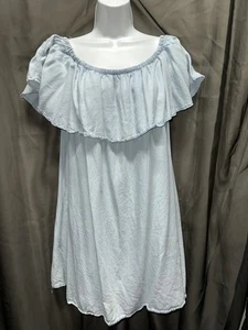 J for Justice Off Shoulder Chambray Beach SUN Dress Jr. Womens Size XL - Picture 1 of 8