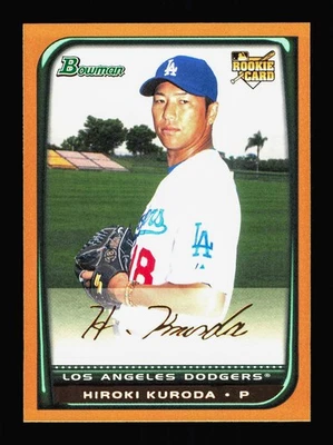 2008 Bowman #212 Hiroki Kuroda Gold Rookie Los Angeles Dodgers - Image 1 of 2