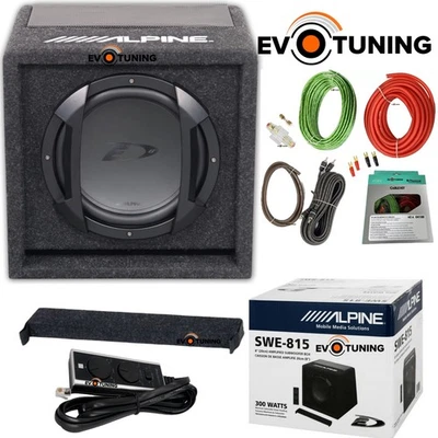 Sub woofer Alpine SWE815 8" 20cm Box Cassa Reflex Attivo Telecomando + Kit Cavi - Immagine 1 di 4
