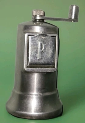 Molinillo de pimienta de aluminio fundido plata Perfex de colección, Francia Foto 1 de 4