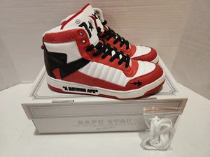 A Bathing Ape Bapesta 88 Hi Negro x Rojo Estados Unidos Talla 10 Ligeramente Usado 2009FS-039 - Imagen 1 de 11