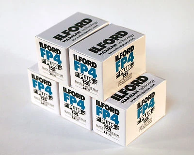 Ilford FP4 35mm Black & White Film 24 exposure - PACK OF 5 - Image 1 of 4