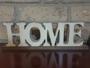 LOVELY 'HOME' Sign With Base. Timber. Country. Shabby Chic - Picture 1 of 5